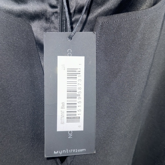 58. Mynt 1792 Women’s Dress Blk Polyester Vneck S/ Slv Sheath Dress Size 22 NWT - Picture 6 of 6